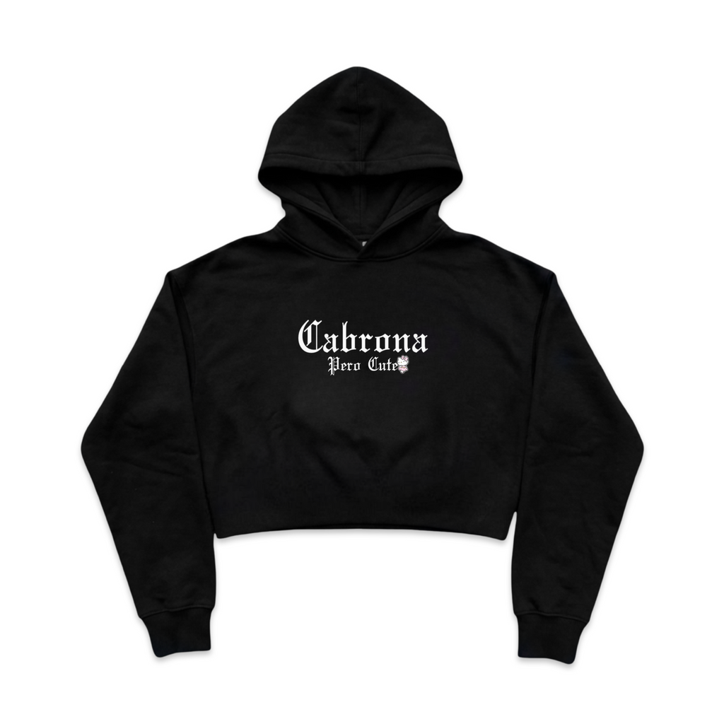 Cabrona Pero Cute kitty OG Cropped Hoodie