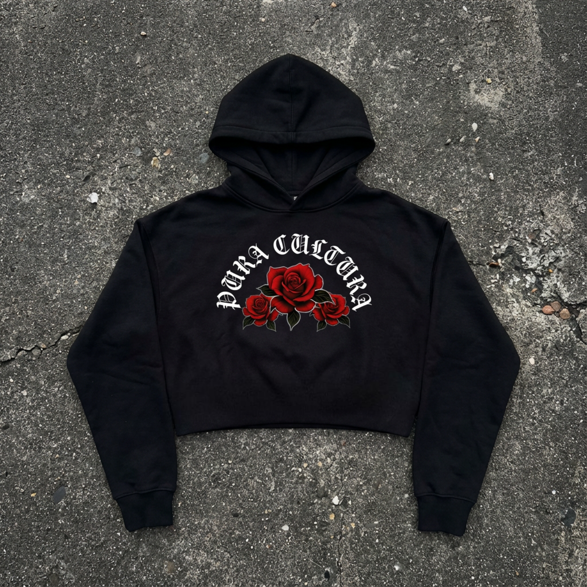 Tres Rosas X Pura Cultura OG Cropped Hoodie