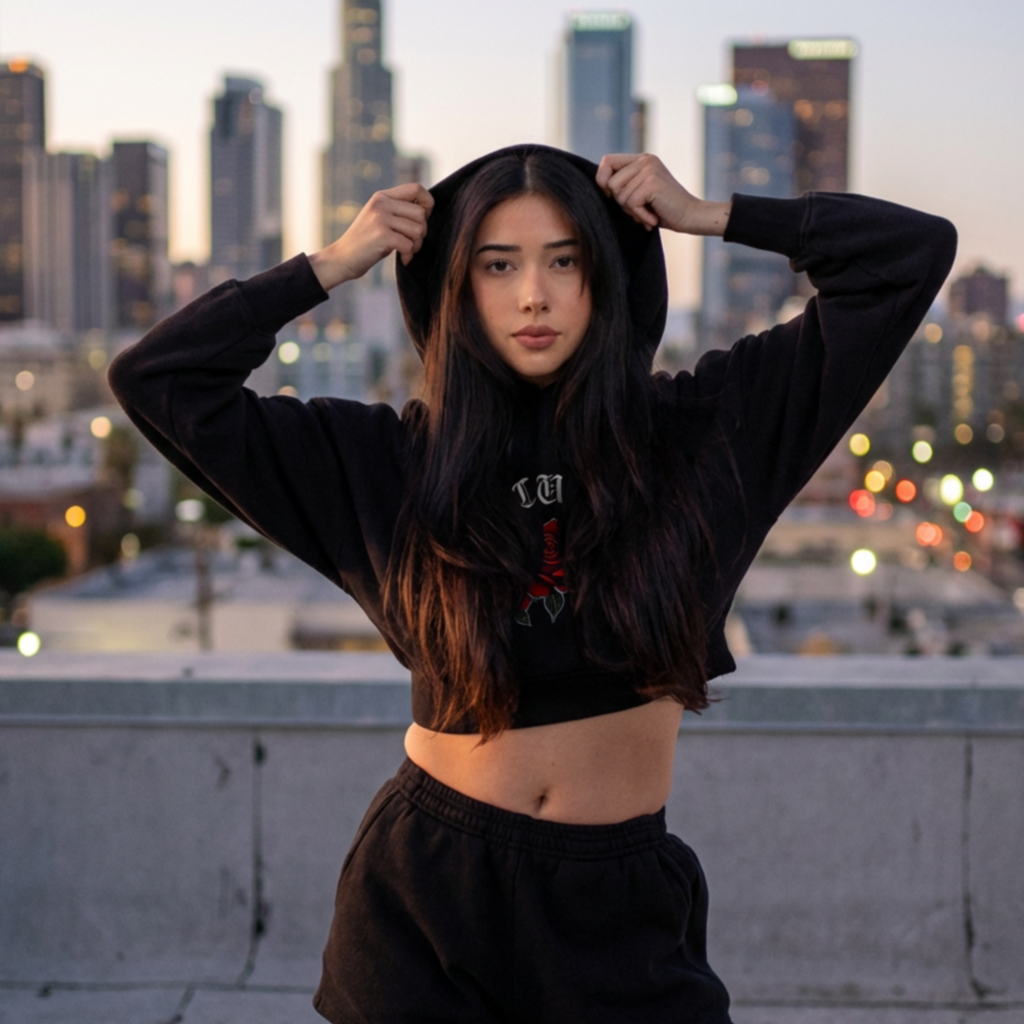 Tres Rosas X Pura Cultura OG Cropped Hoodie