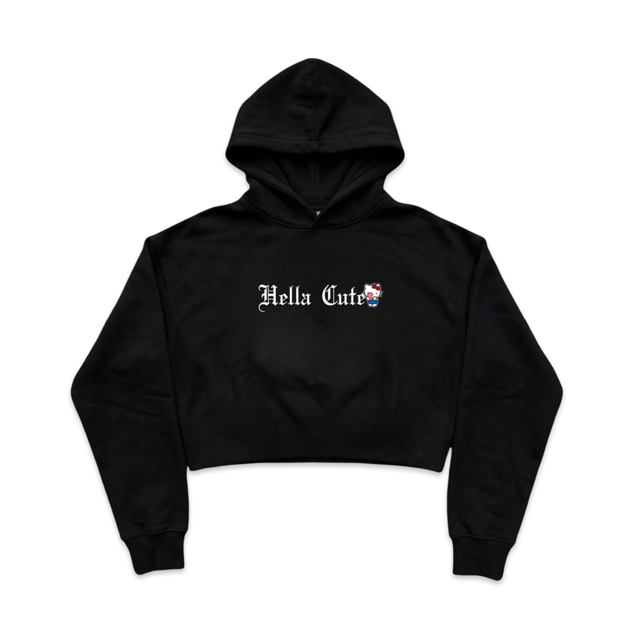 Hella Cute kitty OG Cropped Hoodie