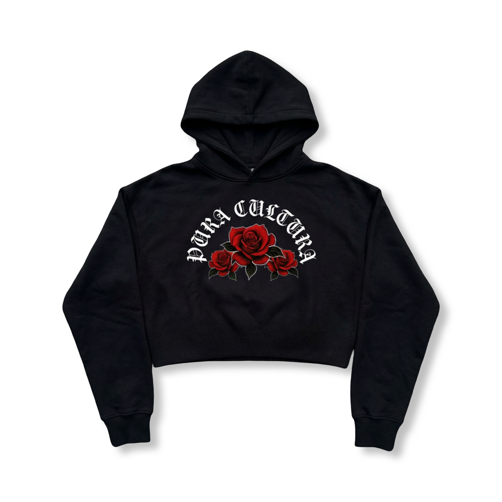 Tres Rosas X Pura Cultura OG Cropped Hoodie